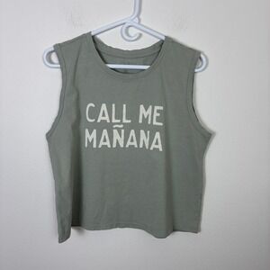 Z Supply La Mer Call Me Mañana Tank Top Sage Green Sleeveless‎ Women's Medium